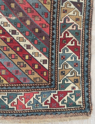 Caucasian Gendje Rug Circa 1860 size 107x196 cm                         