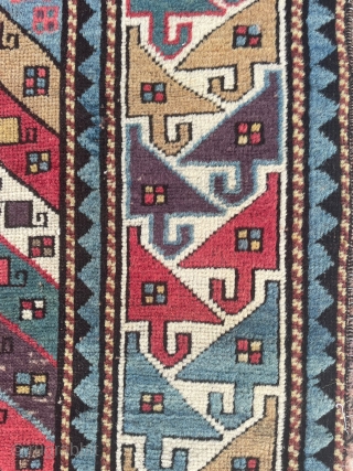 Caucasian Gendje Rug Circa 1860 size 107x196 cm                         