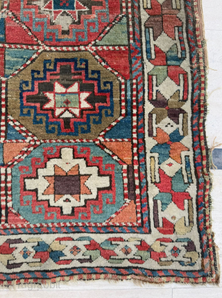 Antique Kazak Rug Circa 1860-1870 , size 120x235 cm. Please send me directly mail. emreaydin10@icloud.com 0090+ 544 374 10 98             