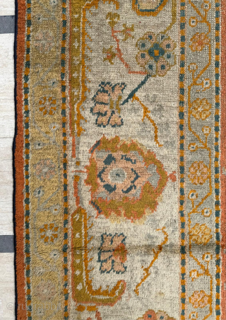 Oushak carpet  border fragment circa 1880-1890. Please send me directly mail.
emreaydin10@icloud.com
0090 + 544 374 10 98                