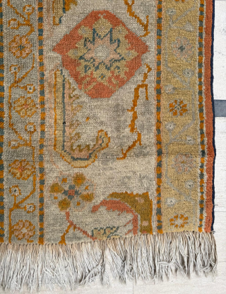 Oushak carpet  border fragment circa 1880-1890. Please send me directly mail.
emreaydin10@icloud.com
0090 + 544 374 10 98                