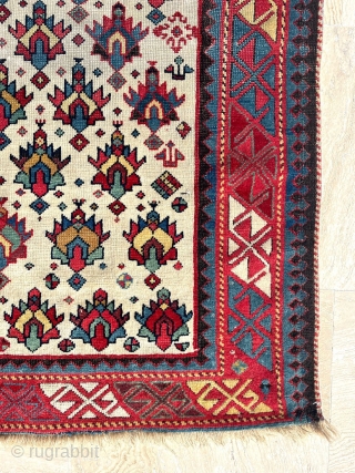 Shirvan Prayer Rug Circa 1850 size 92x140 Cute size.                        