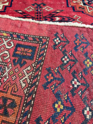 Mid 19th century Turkmen Ersari Chuval Size 100 x 146 cm. Please send me direct mail

emreaydin10@icloud.com

Instagram - @emreaydinrug               