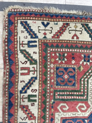 Caucasian Prayer Rug Circa 1850 size 105x180 cm                         