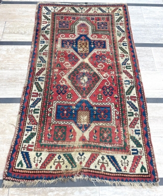 Caucasian Prayer Rug Circa 1850 size 105x180 cm                         