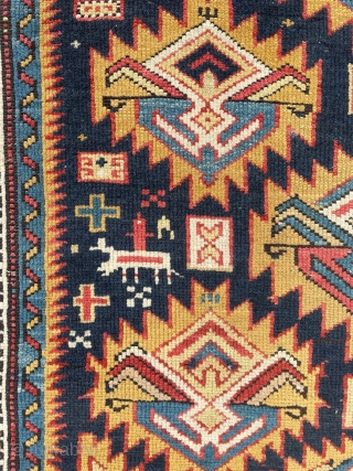 Shirvan Rug. Circa 1860. Have small İnteresting Figures size 115x173 cm                      