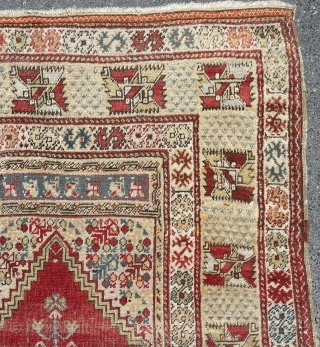 Selendi Prayer Rug Circa 1850 size 140x183                          