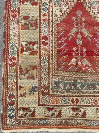 Selendi Prayer Rug Circa 1850 size 140x183                          