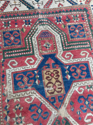 Mid 19th century Kazak Prayer Rug, size 105 x 180 cm. Please send me direct mail.
emreaydin10@icloud.com
Instagram - @emreaydinrug