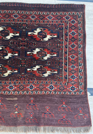 Middle of the 19th century Turkman Yomud Chuval 
Size 78 x 110 cm
Please send me direct mail.

emreaydin10@icloud.com

Instagram - @emreaydinrug 
             