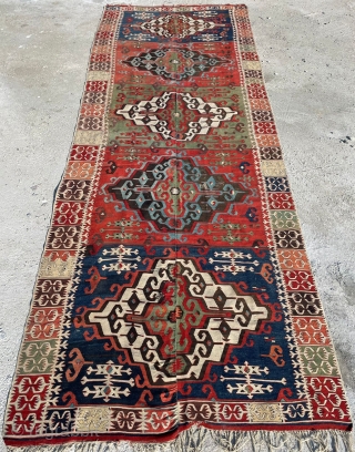 Anatolian Aksaray Kelim Circa 1870 size 155x445                          