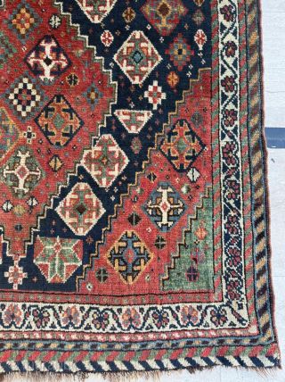 Late 19th century Persian Qhasqai Rug. Size 105 x 155 cm.
Please send me direct mail.

emreaydin10@icloud.com

Instagram - @emreaydinrug                