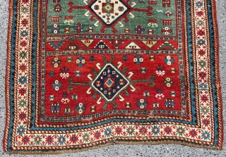 Caucasian Rug Circa 1860 size 126x266 cm                          