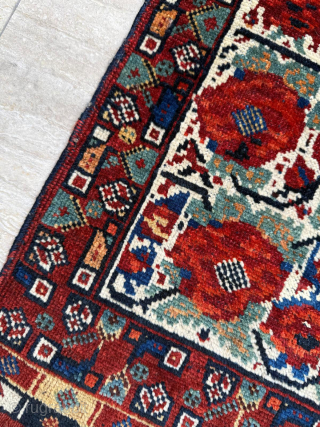 Circa 1870 Khamseh Bag. Good condition. Size 75 x 84 cm. Please send me direct mail.

emreaydin10@icloud.com

Instagram - @emreaydinrug 

              