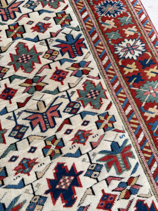 Circa 1870. White background kuba shirvan rug. Great condition. Dimensions: 96 x 250 cm. Please send me direct mail.

emreaydin10@icloud.com

Instagram - @emreaydinrug            