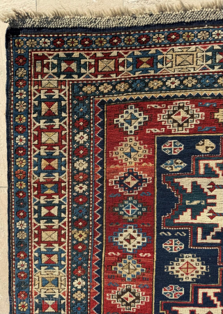 Circa 1870-1880 Lezgi Shirvan Rug, size 120 x 158 cm. Please send me direct mail. 

emreaydin10@icloud.com

Instagram - @emreaydinrug               