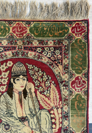 Late 19th Century Pictorial Kirman Rug, size 58 x 82 cm. Please send me direct mail

emreaydin10@icloud.com

Instagram - @emreaydinrug               