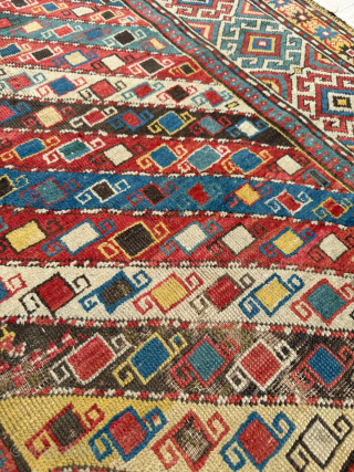 Late 19th Century Gendje Rug, size 133 x 155 cm. Please send me direct mail.

emreaydin10@icloud.com

Instagram - @emreaydinrug                