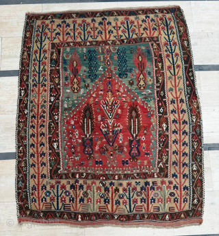 Erzurum Prayer Kelim Circa 1840s, Size 135x165 cm. Please send me directly mail. 
emreaydin10@icloud.com 
0090+ 544 374 10 98              