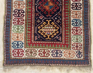 Caucasian Gendje Rug Circa 1870 size 105x 285 cm                        