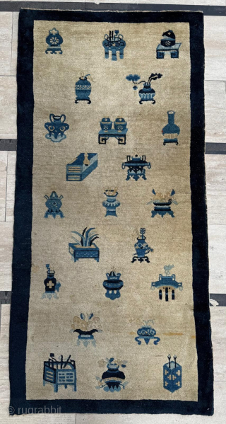 Circa 1880 Chinese Rug. Good condition. Size 80 x 162 cm. Please send me direct mail.

emreaydin10@icloud.com

Instagram - @emreaydinrug               