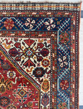 Late of the 19th century Khamse Rug Size 111 x 136 cm
 Please send me direct mail.

emreaydin10@icloud.com

Instagram - @emreaydinrug
              