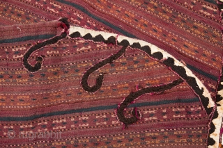 Have you ever seen something like this before? A rare and beautiful sheperd’s coat, probably from Turkmenistan or east Persia, with jajim weaving technique and wool felt inside, used to protect from  ...