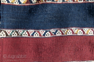 East Anatolian çuval (kilim-flatweave), 2'9" X 2'4". Circa 1900. Adiaman/Marash area. Beautiful natural colors. Excellent condition. Opened along sides.              