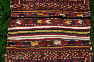 Uzbek kilim khorjin. 140 cm X 70 cm. First 1/2 20th C. Wool and cotton (white). All natural dyes. Excellent condition. Published in Besim "Mythos und Mystik " Band 6 (Pl. 30b.)  ...