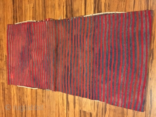 Malataya kilim heybe 56”X27”. Early 20th.C. Wool and cotton (white designs). Intensely saturated and beautiful natural dyes. Plainwoven striped back. Open along sides. Excellent condition.        