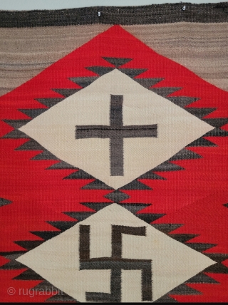 Early Navajo rug, circa 1910, 53' x 81', in very good condition. For more info email me at ev.rugcollector@gmail.com.              
