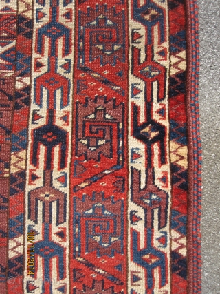 Yomut engsi, 19 century, with great design features, and nice colors                      