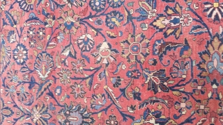 Highly decorative antique Lilihan carpet, circa 1920, even low pile, Mahal allover design, a few small areas of slight wear, perfect decorative antique carpet for today's designer market. This carpet is just  ...