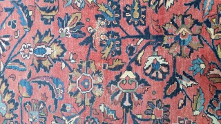 Highly decorative antique Lilihan carpet, circa 1920, even low pile, Mahal allover design, a few small areas of slight wear, perfect decorative antique carpet for today's designer market. This carpet is just  ...