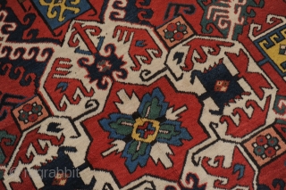 Kasim Ushak Kazak, wonderful antique carpet, approx. 251 x 134 cm

Extremely beautiful Kazakh carpet with gorgeous colours and characteristic iconography!

Collector’s item!

Mint condition!

Certificate!           