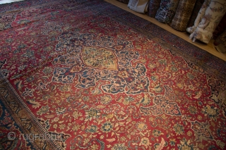 Antique isfahan, Early 20th century, overall low pile, good condition, no major repair. Clean, stain free, soft. ready to be used and enjoyed.
Size is 10x15.
www.exoticrug.org
630-373-5190
806 dempster street
Evanston il 60202
open seven days a  ...