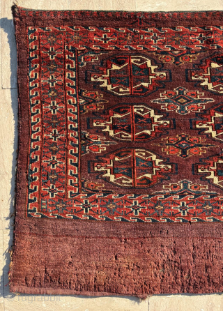 Mid 19th Century Yomud Chuval. Size: 80 x 129 cm
