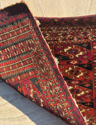 Mid 19th Century Tekke Torba. Size: 40 x 105 cm