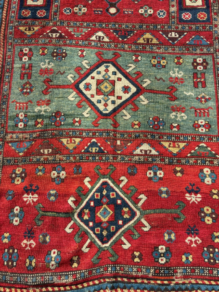 Late 19th Century Caucasion Rug. Size : 125 x 264 cm