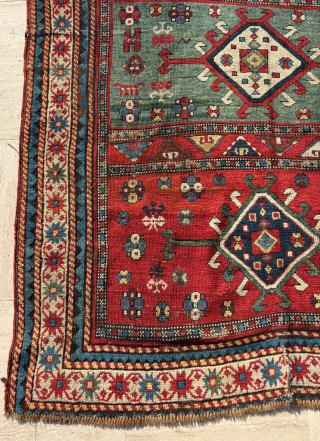 Late 19th Century Caucasion Rug. Size : 125 x 264 cm