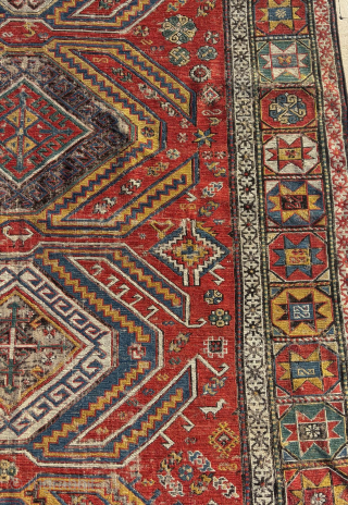 Circa 1870 Sumak Carpet . Size : 148 x 313 cm                      