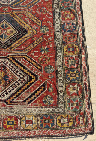 Circa 1870 Sumak Carpet . Size : 148 x 313 cm                      
