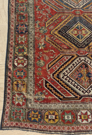 Circa 1870 Sumak Carpet . Size : 148 x 313 cm                      