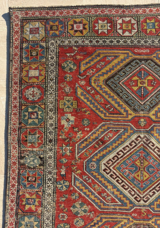 Circa 1870 Sumak Carpet . Size : 148 x 313 cm                      