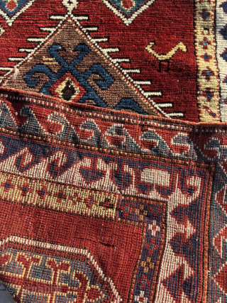 Dated 1312/AD1896 Bordjalou Rug. Size: 85 x 154 cm