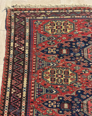 Late 19th Century Sumak Carpet.Size : 220 x 275 cm