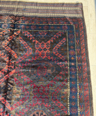 Circa 1890 Two Havles Timuri Baluch Rug.Size : 180 x 270 cm
