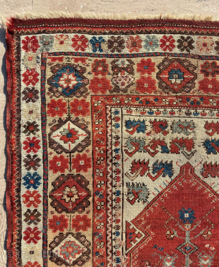 Mid 19th Century Milas Prayer Rug. Size: 105 x 130 cm