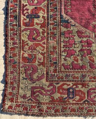 Mid 19th Century Ghordes Rug. Size: 103 x 135 cm