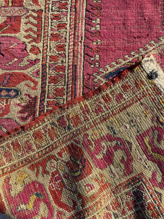Mid 19th Century Ghordes Rug. Size: 103 x 135 cm